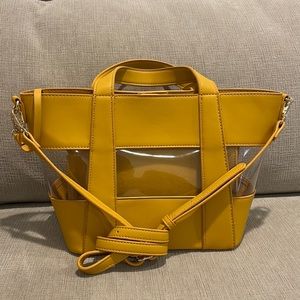 Yellow Hand/Crossbody Bag